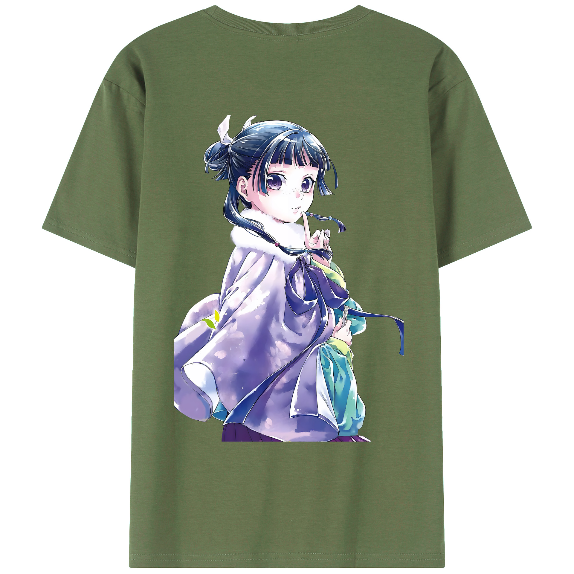 （画像用） 薬屋のひとりごと The Apothecary Diaries 綿100％ メンズ半袖Tシャツ（バックプリント） 通気性